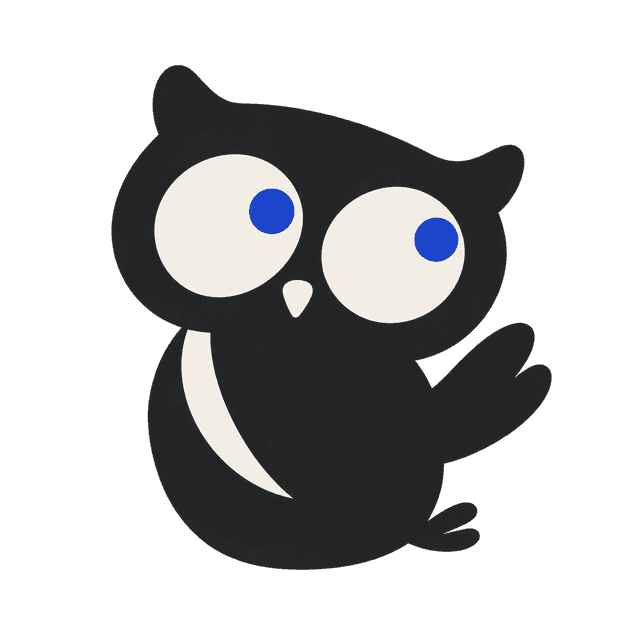 The WonderWorks owl waving hello
